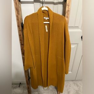Madewell Mustard Yellow Ling Cardigan Sweater Coat